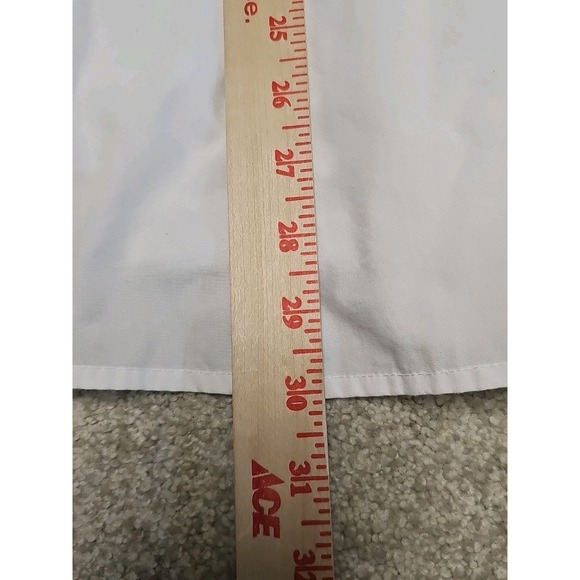 Abercrombie & Fitch Dress Sz XLP White Emerson Babydoll Poplin Puff Sleeve Mini - Picture 9 of 11